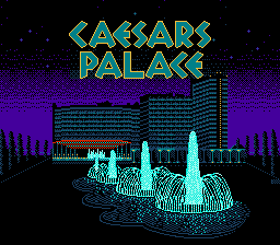 Caesar's Palace title screen for NES